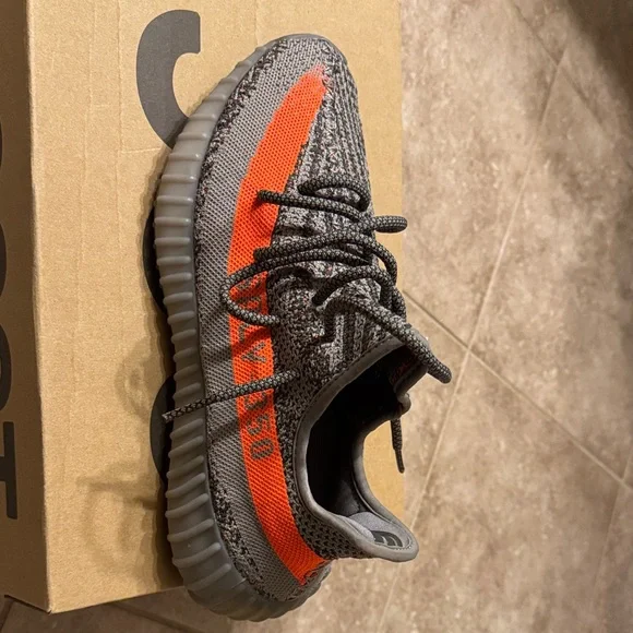 A.P.C. Knit Sneakers with Orange Stripe - Picture 5 of 6